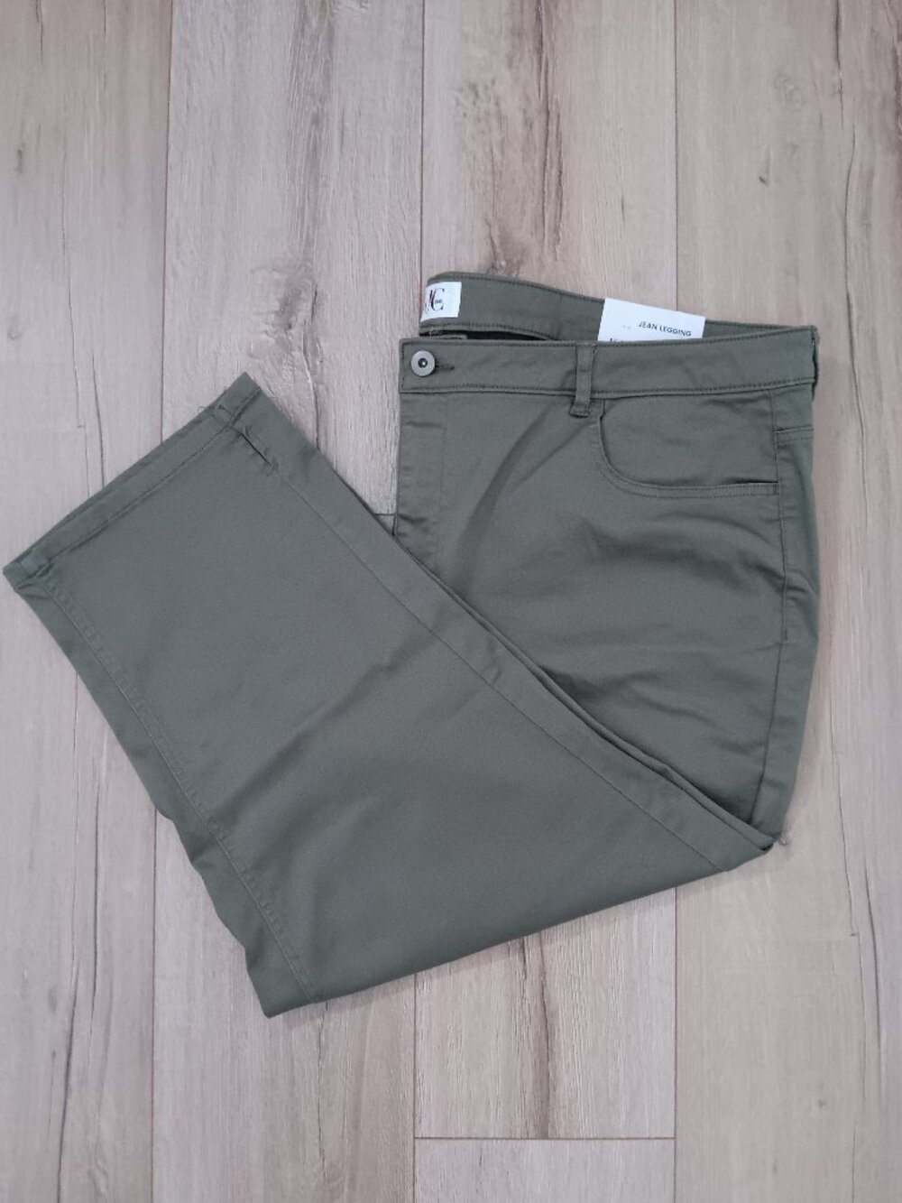 d/C Jeans Penningtons Plus Size 26 Olive Green Stretch Jean Legging Pants